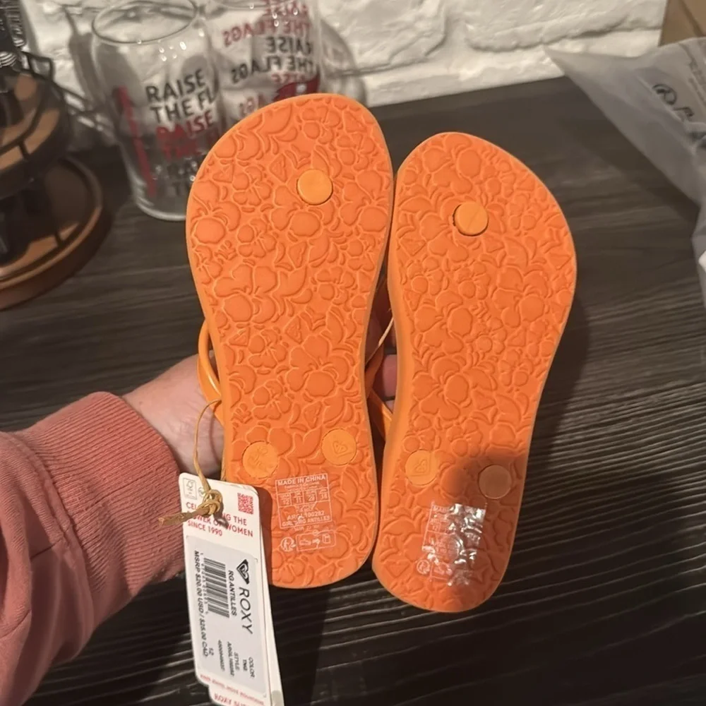 Roxy Vibrant Orange Sandals- toddler size 12